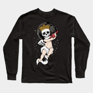 romantic skull angel with violin Long Sleeve T-Shirt